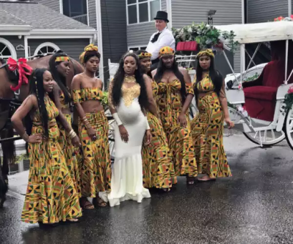 How cute! Pregnant woman gets a ComingToAmerica themed baby shower
